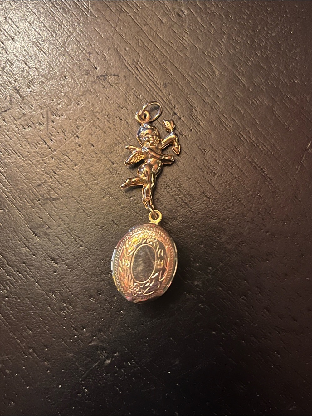 Gold-Tone Cherub Locket Pendant with three lockets